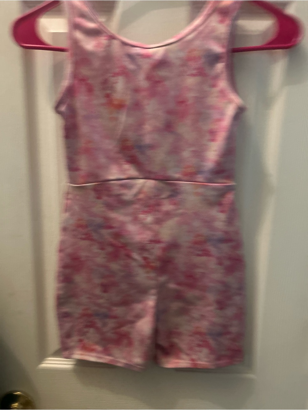 Cat & Jack Pink Tie-Dye leotard dance gym size medium 7-8.